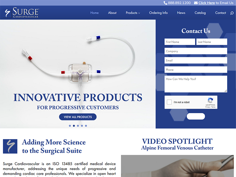 Surge Cardiovascular website